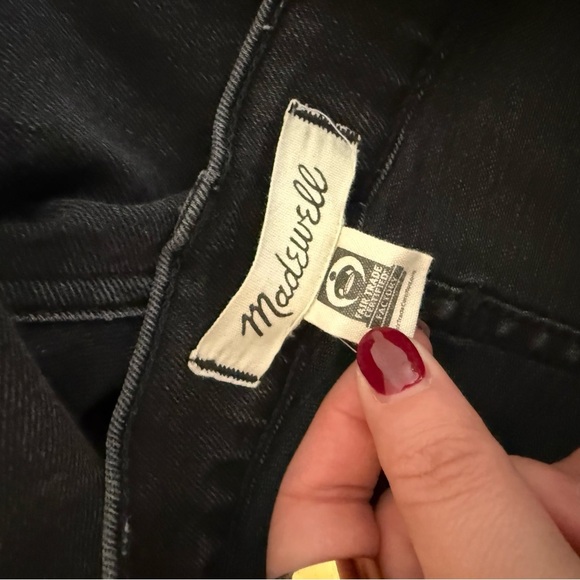 Madewell The High-Rise Straight Leg Black Jeans Size 29T - Picture 7 of 13